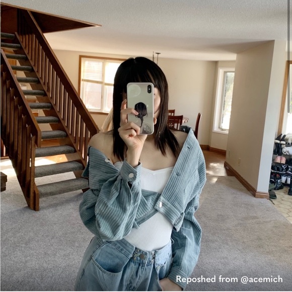 Oversized cropped corduroy chic jacket - Picture 2 of 7